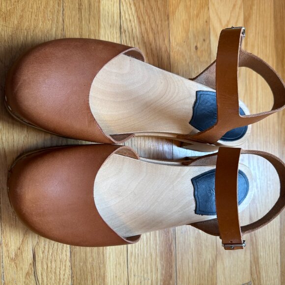 Swedish Hasbeens Covered Sandal Clog  - Nature - 37 - Picture 3 of 10